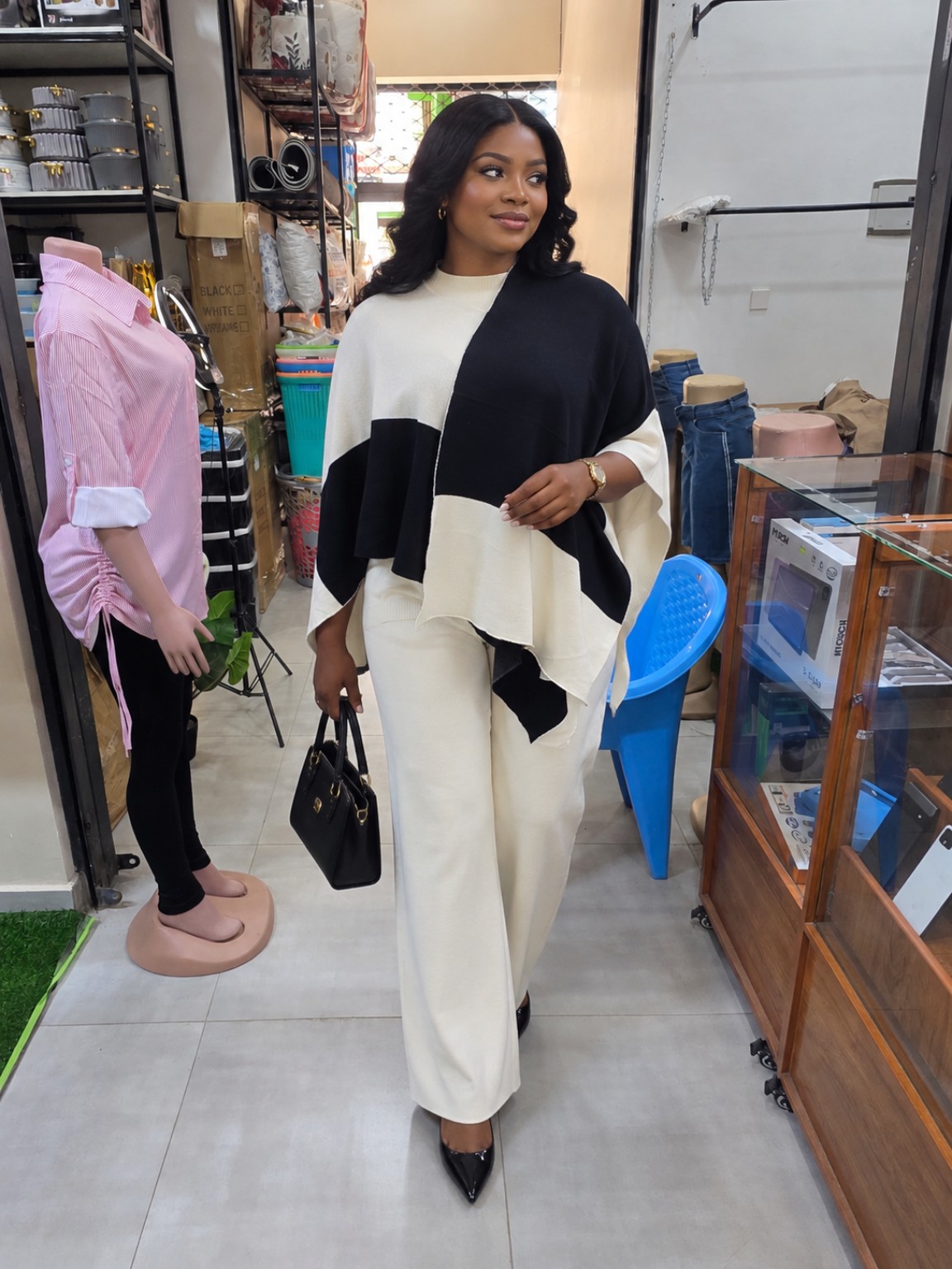 Black & Ivory Elegant Set from The Dovee Official Wear